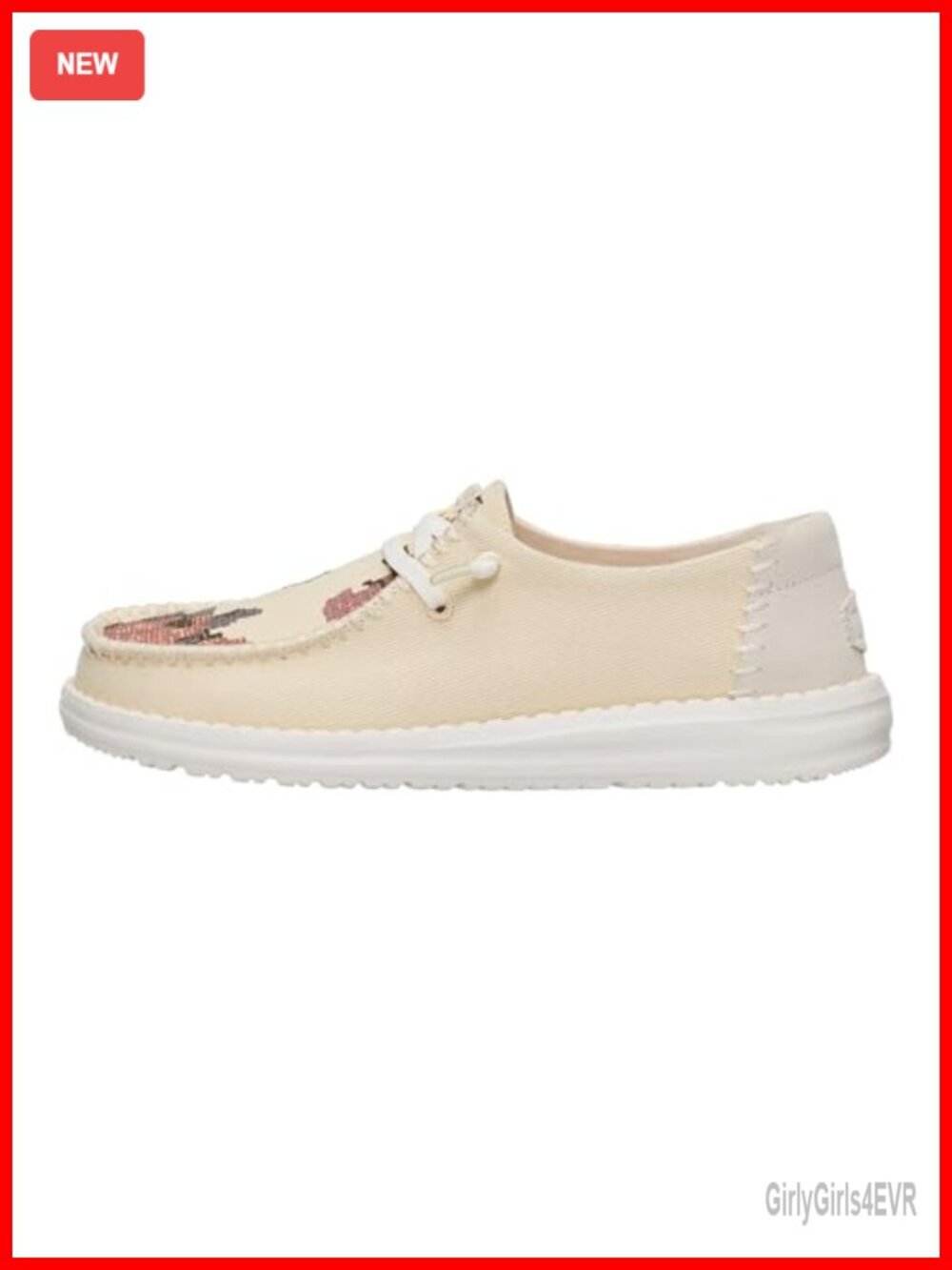 Women's Cross Stitch Slip-On Loafers with Cushioned Foam Insole
